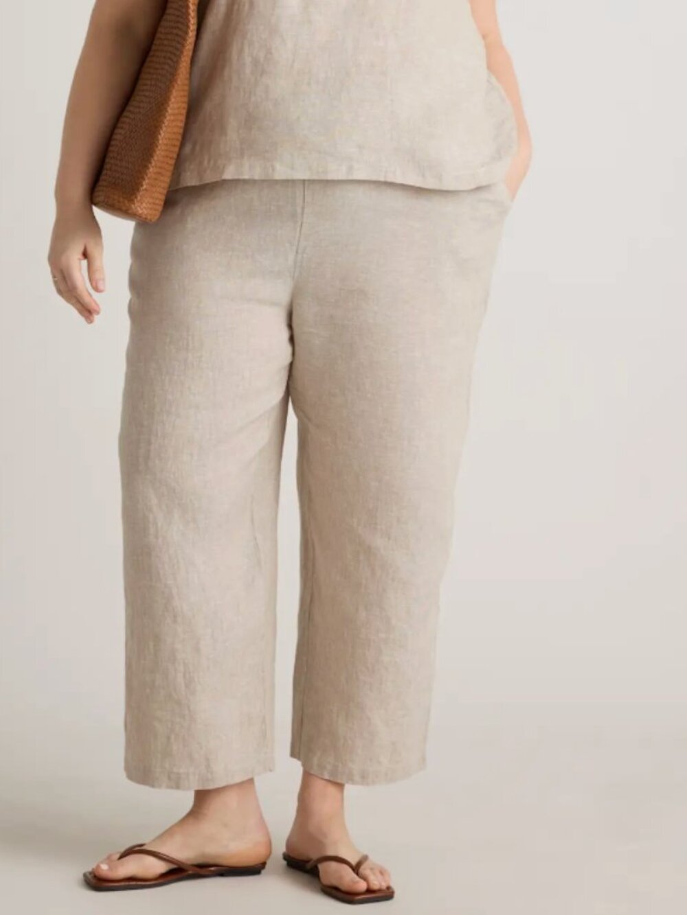 Quince Women's 100% European Linen Pant in Flax
